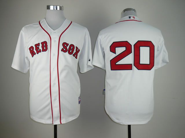 Men Boston Red Sox 20 Youkilis White MLB Jerseys